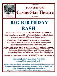 Advertisement for the 100-year birthday of the Casino Star. - , Utah